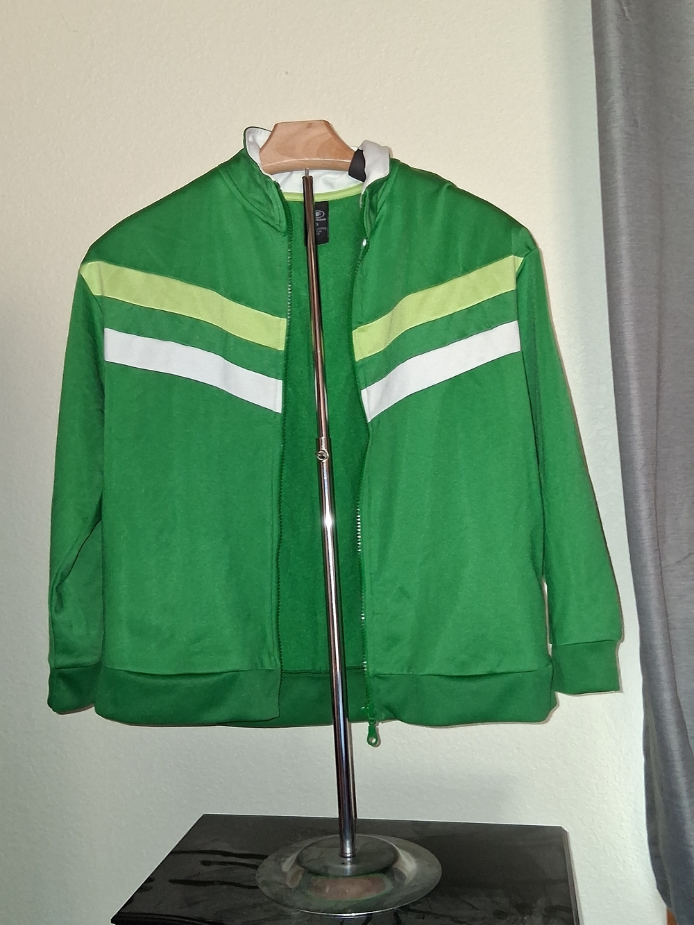 First Wave Green Track Jacket with Yellow and White Stripes